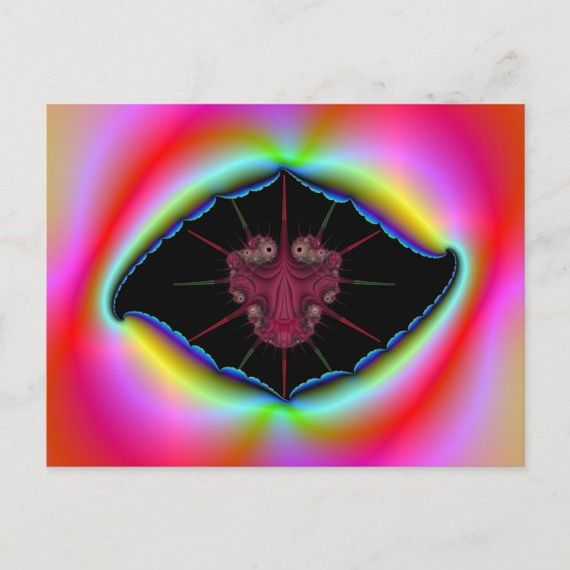 Rhizidio Bug in Psychedelic Frame Postcard Postkarte (Vorderseite)