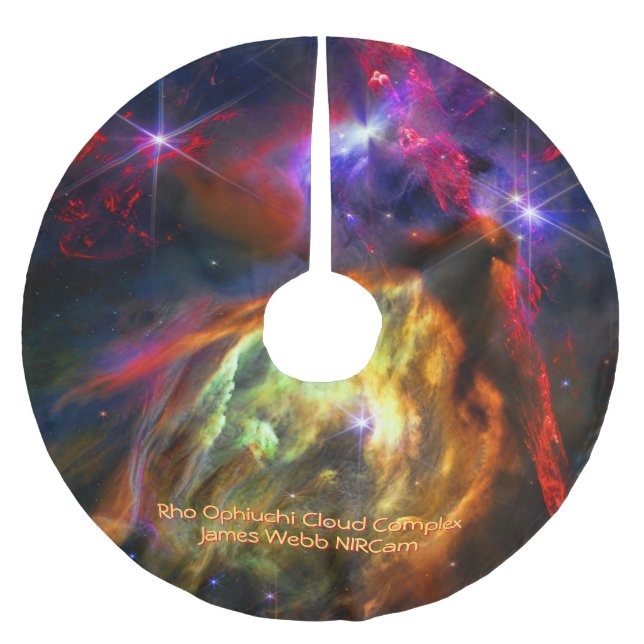 Rho Ophiuchi Cloud Complex - James Webb NIRCam Polyester Weihnachtsbaumdecke (Vorderseite)