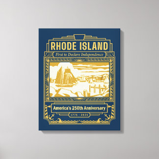 Rhode Island Art Deco Amerika 250. Jubiläum Leinwanddruck