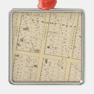 Rhode Island Atlas-Karte Ornament Aus Metall