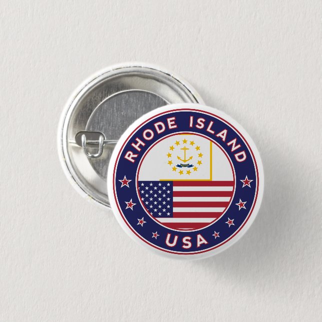 Rhode Island Button (Vorne & Hinten)