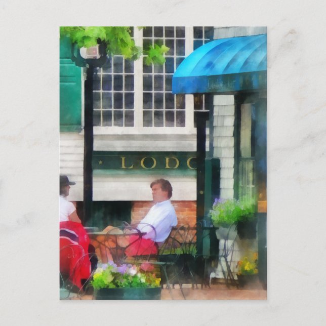 Rhode Island - Cafe Newport RI Postkarte (Vorderseite)