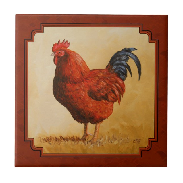 Rhode Island Chicken Red Fliese (Vorderseite)