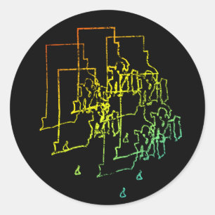 Rhode Island Chillout Runder Aufkleber