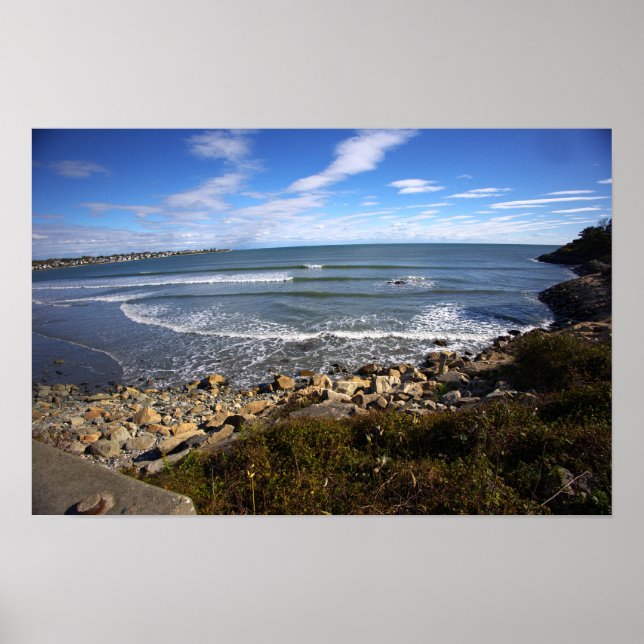 Rhode Island Cliffside Waterscape Poster (Vorne)