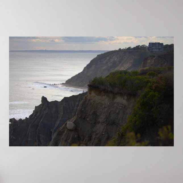 Rhode Island Cliffside Waterscape Poster (Vorne)