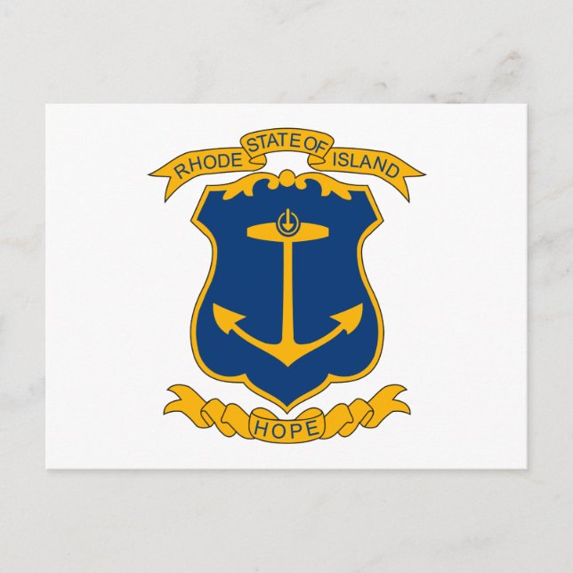 Rhode Island Coat of Arms Postkarte (Vorderseite)