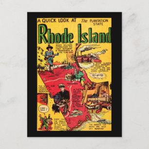 Rhode Island Der Plantagen-Staat Postkarte