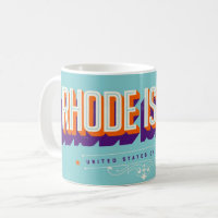 Rhode Island États-Unis Mug carte postale rétro