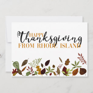 Rhode Island Fall Foliage Erntedank Card Feiertagskarte