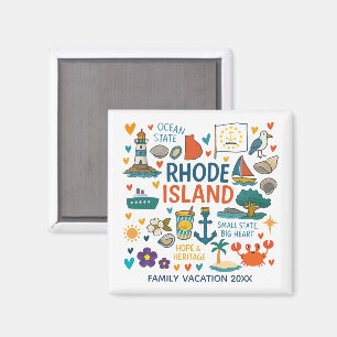Rhode Island Familien-Trip Andenken individuell Magnet