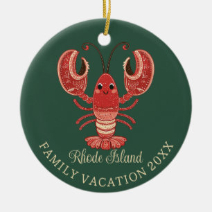Rhode Island Familienurlaub Andenken Hummer Keramik Ornament