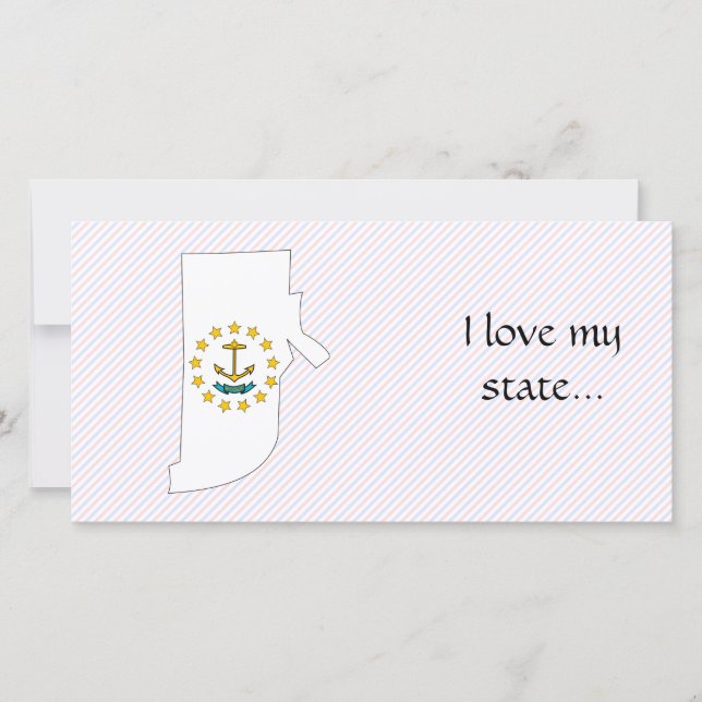 Rhode Island Flag Karte (Vorderseite)
