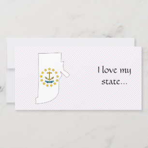 Rhode Island Flag Karte