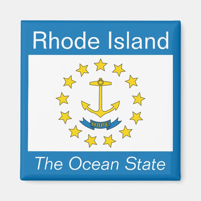 Rhode Island Flag Magnet (Vorne)