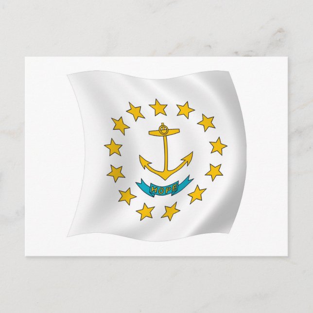 Rhode Island Flag Postkarte (Vorderseite)