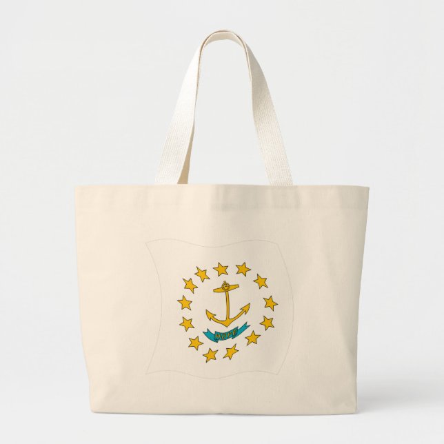 Rhode Island Flag Tote Bag Jumbo Stoffbeutel (Vorne)