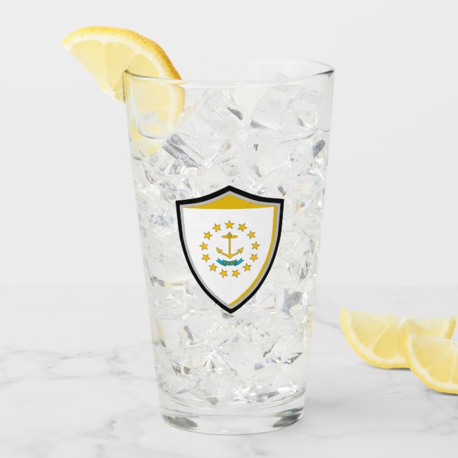 Rhode Island-Flagge Glas (Vorderseite Ice)