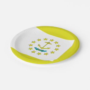 Rhode Island-Flagge Pappteller