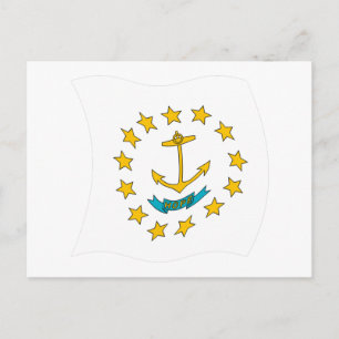 Rhode Island Flaggen Postkarte