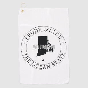 Rhode Island Golf Handtuch Staat Personalisiert