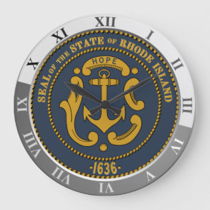Rhode Island Große Wanduhr