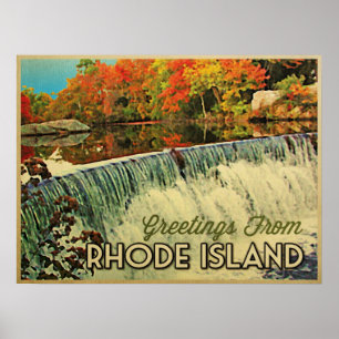 Rhode Island Grüße Poster