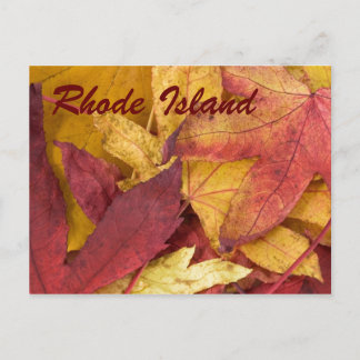 Rhode Island Herbstleaves Postkarte
