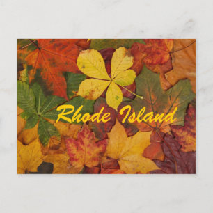 Rhode Island Herbstleaves Postkarte