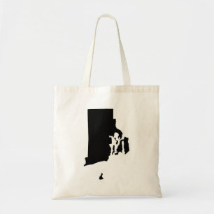 Rhode Island in Schwarz und Weiß Tragetasche