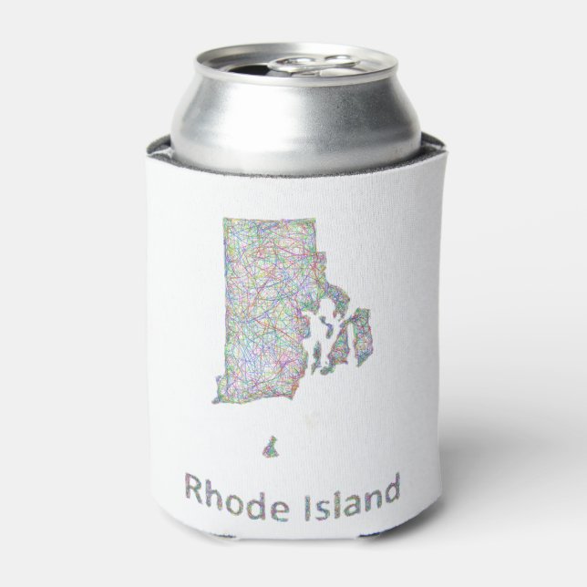 Rhode Island Karte Dosenkühler (Kanne Vorderseite)