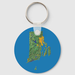 Rhode Island Karte Keychain Schlüsselanhänger