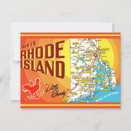 Rhode Island Karte Postkarte