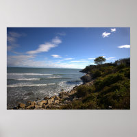 Rhode Island Klippen-Wasserlandschafts-Plakat