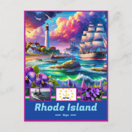 Rhode Island Küste Elegante Landschaftlich Postkarte