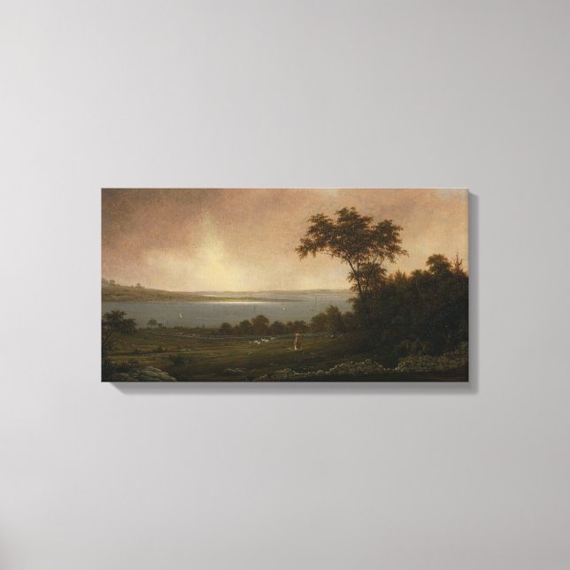 Rhode Island Landschaft von Martin Johnson Heade Leinwanddruck (Vorderseite)