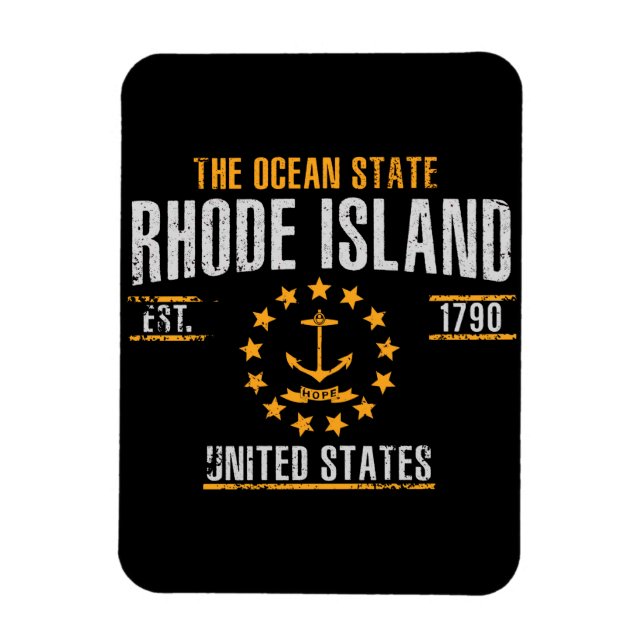 Rhode Island Magnet (Vertikal)