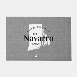 Rhode Island Monogram Staat Doormat Fußmatte