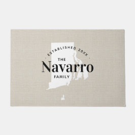 Rhode Island Monogram Staat Doormat Fußmatte