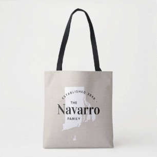 Rhode Island Monogram Staat Tote Bag Tasche