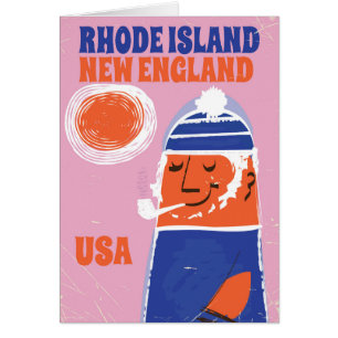 Rhode Island, New England Fischernte Vintage Poste