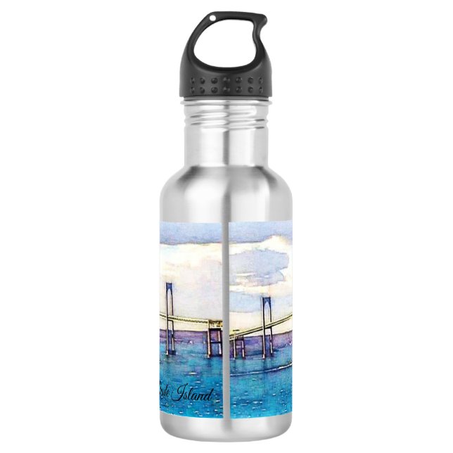 Rhode Island Newport Brücken-Wasserflasche Edelstahlflasche (Vorderseite)