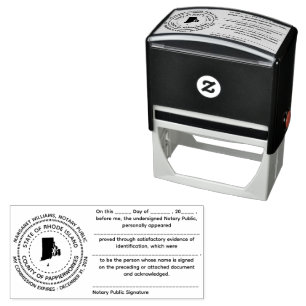 Rhode Island Notary Public Recognition Briefmarke Permastempel