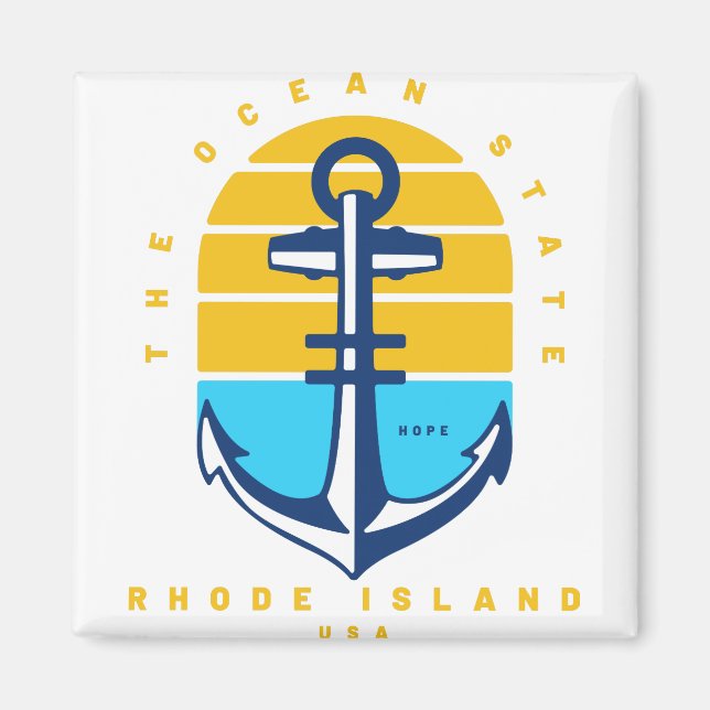 Rhode Island Ocean Staat Magnet (Vorne)