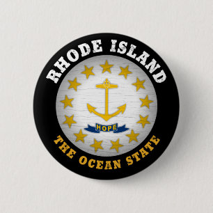 RHODE ISLAND OCEAN STAAT STAAT FLAG BUTTON