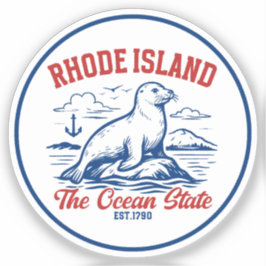 Rhode Island Ocean State Seal Design Aufkleber