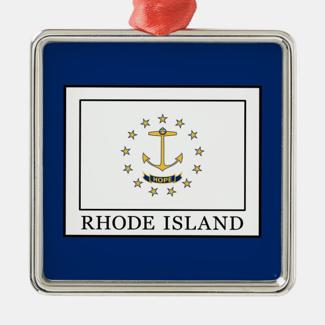 Rhode Island Ornament Aus Metall (Vorne)