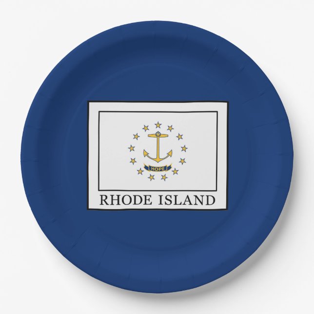 Rhode Island Pappteller (Vorderseite)