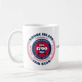 Rhode Island Patriotic Circular Monogram Tasse