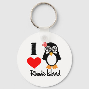 Rhode Island Penguin - I Love Rhode Island Schlüsselanhänger
